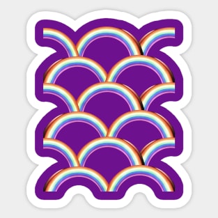 Rainbow Mermaid Scale Pattern Sticker